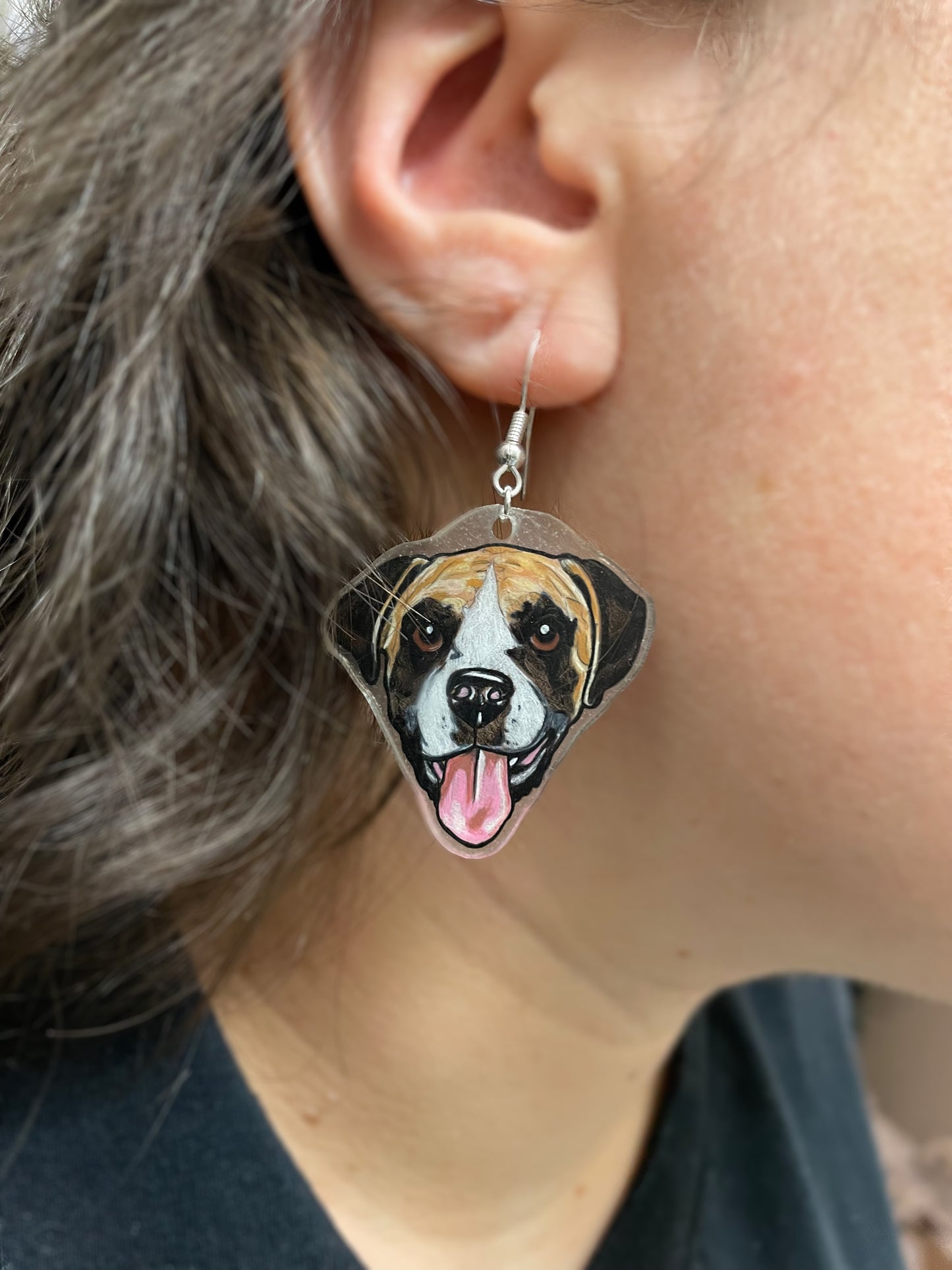 Custom Pet Portrait Earrings