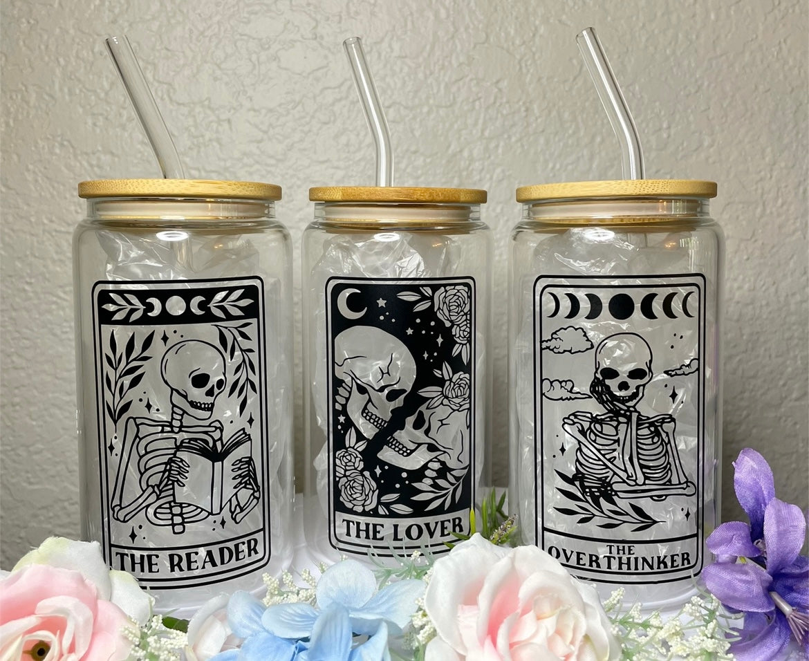 Tarot Card Glass Cups