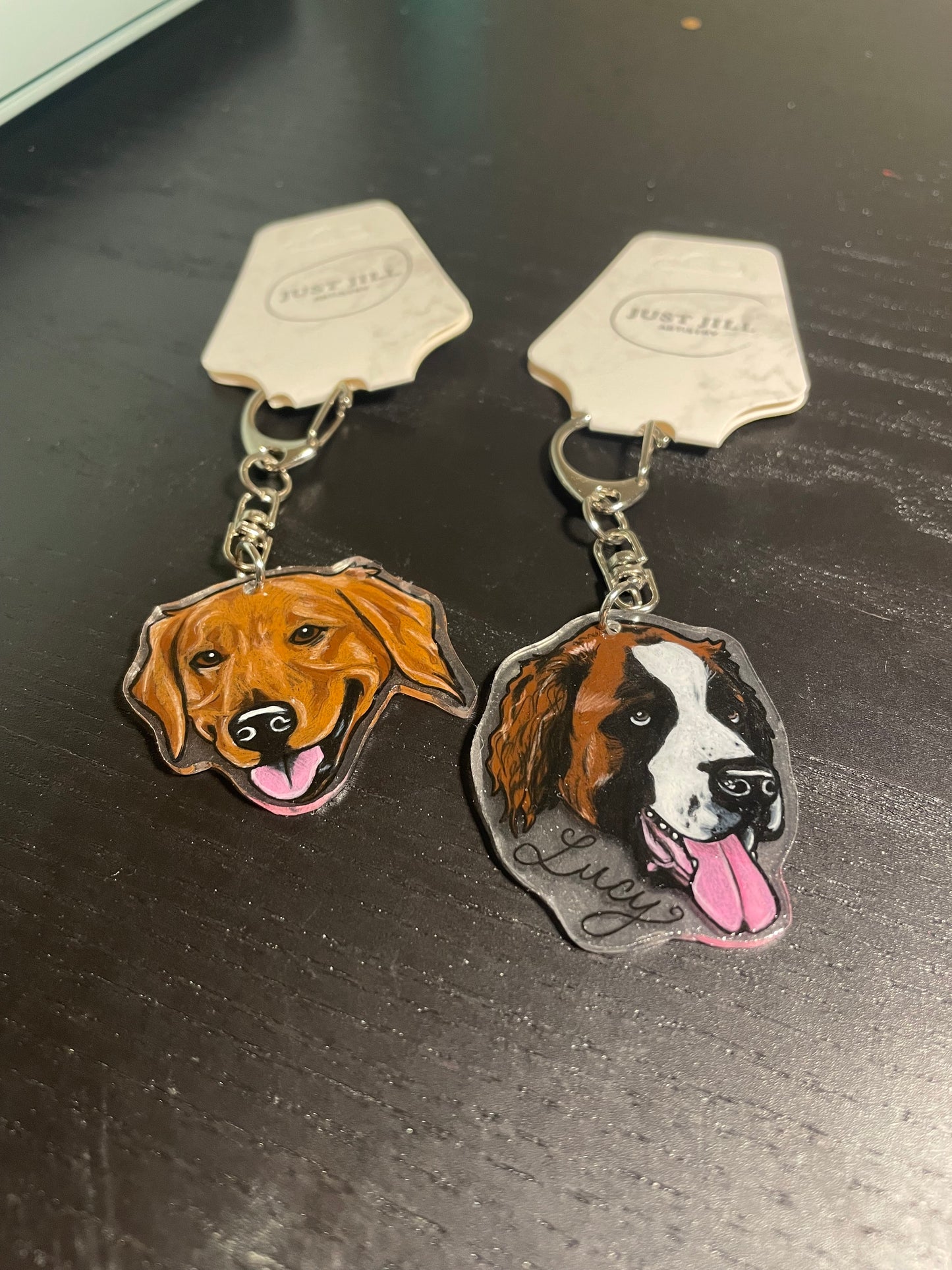 Pet Portrait Keychains