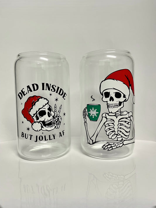 Christmas Skeleton Glass Cups
