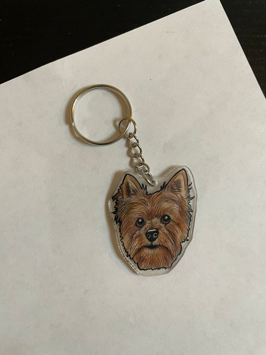 Pre-Made Yorkie keychain