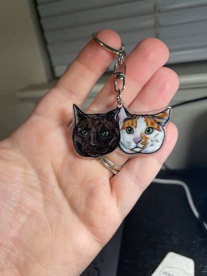 Pet Portrait Keychains