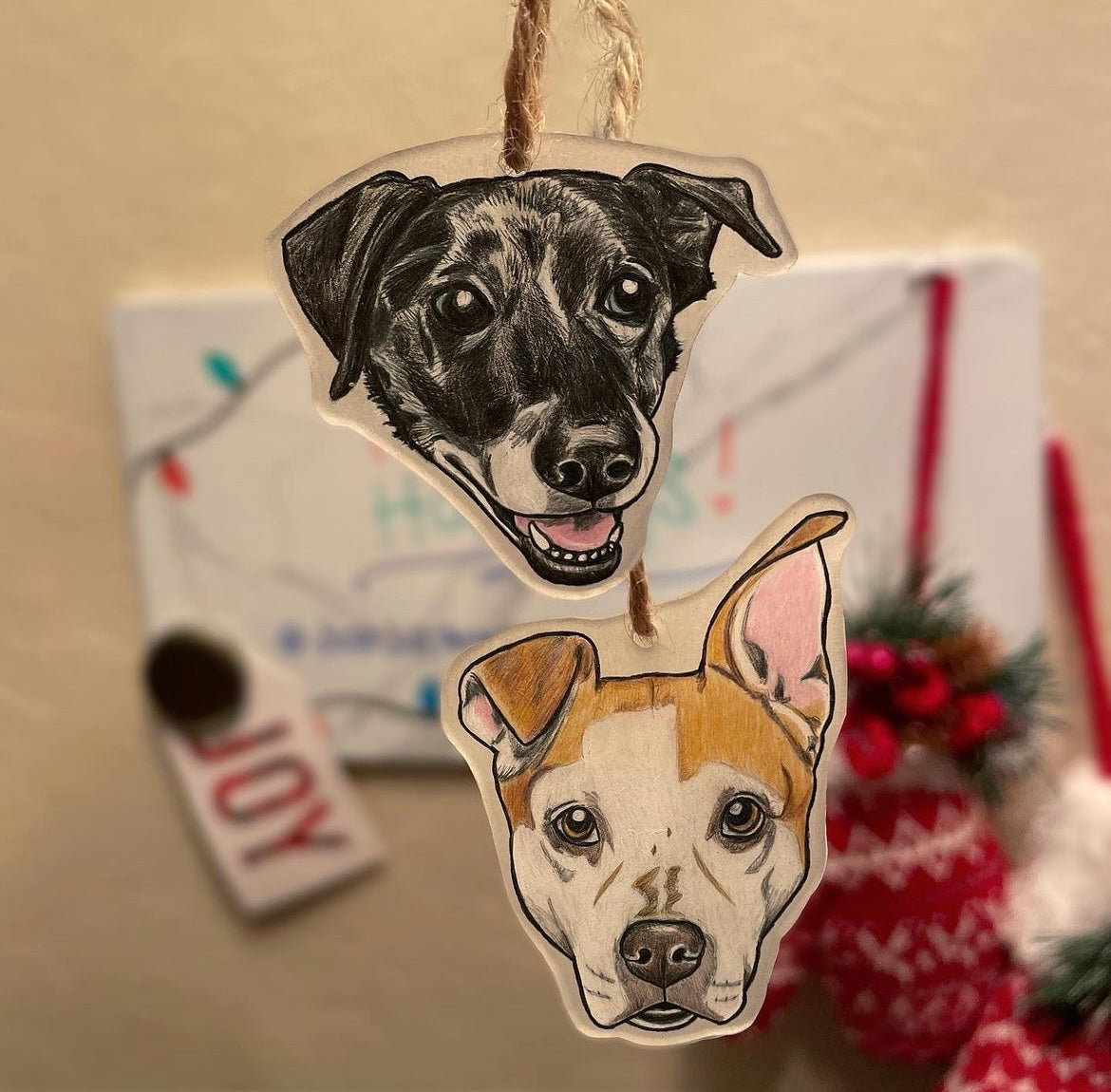Pet Portrait Ornaments
