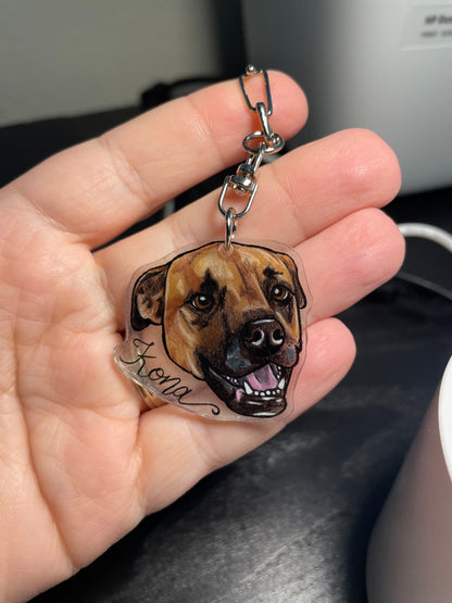 Pet Portrait Keychains