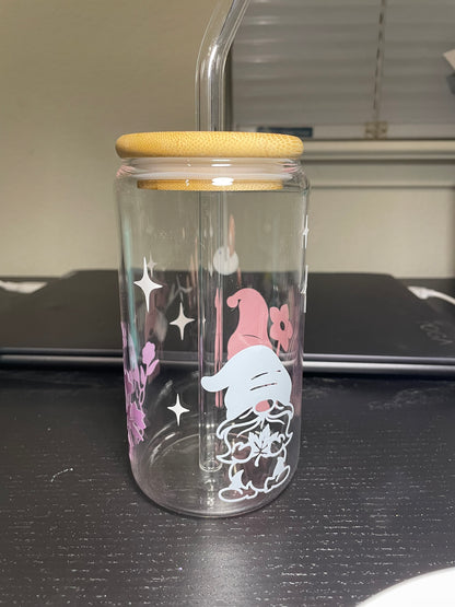 Gnomes With Plants Glass