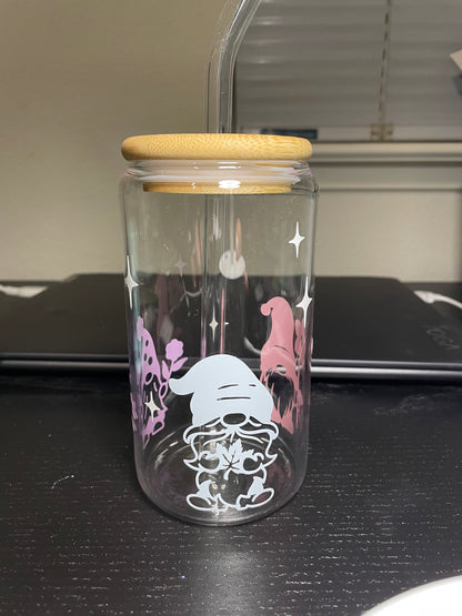 Gnomes With Plants Glass