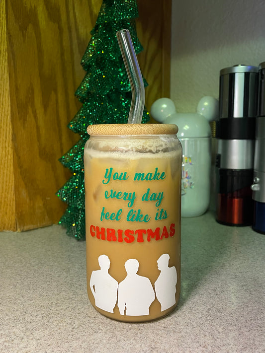 A Very Jonas Christmas Glass | Jonas Brothers Christmas cup | You make every day feel like it’s Christmas