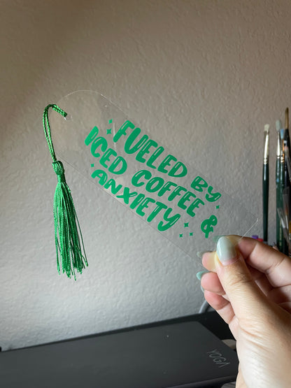 Iced Coffee and Anxiety Bookmark