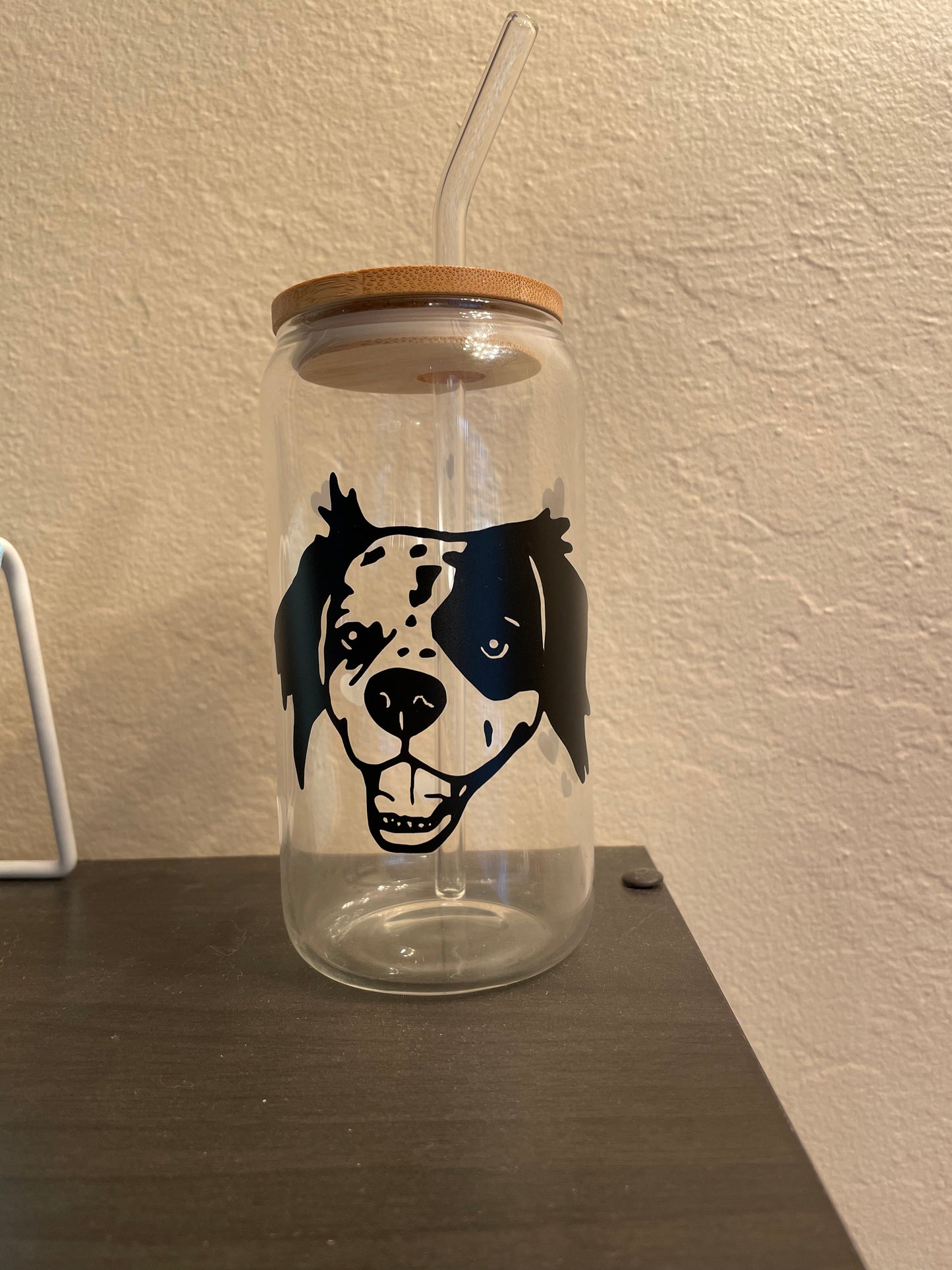 Custom Pet Portrait Glass Cup