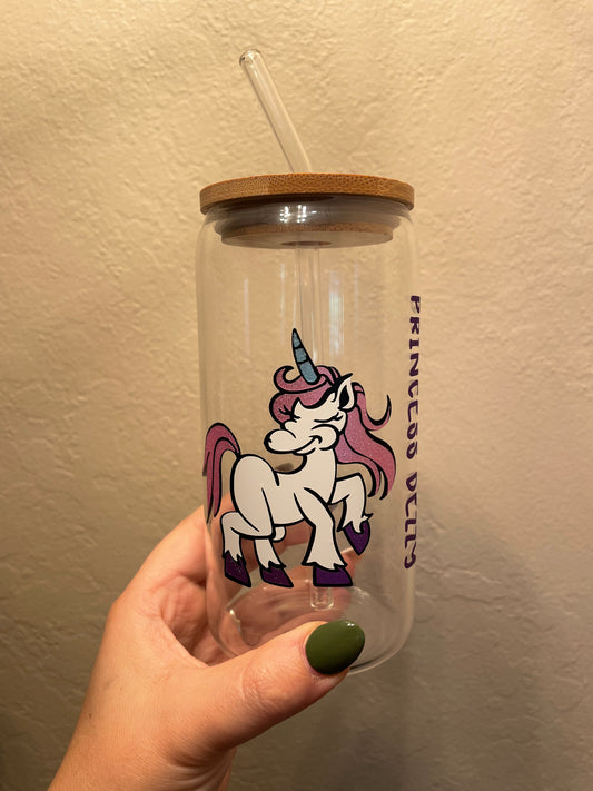 Custom Unicorn Glass Cup